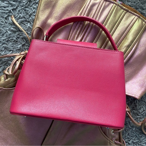 Borse in Pelle Handbags - BORSE IN PELLE GENUINE LEATHER PINK HANDBAG MADE IN ITALY